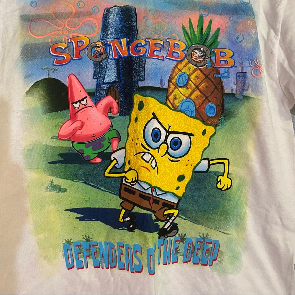 SpongeBob and Patrick Defenders of the Deep tee SZ L might be child Large GUC